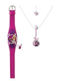 Zeon Hannah Montana Guitar Pendant Necklace and Watch Set