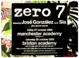 7 UK Tour 2006 Music Poster