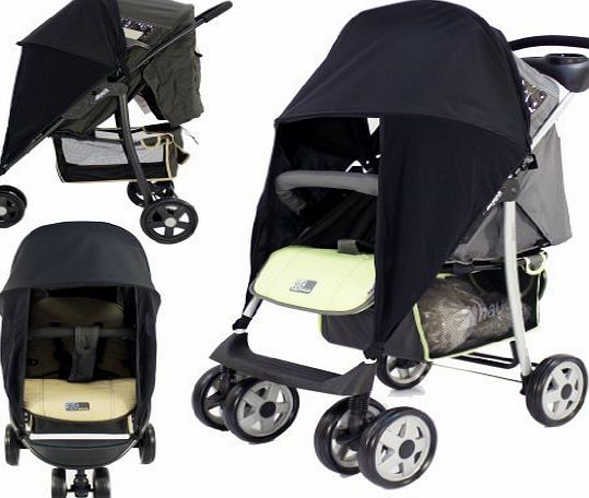 ZETA SUNNY SAIL UNIVERSAL GRACO MIRAGE BUGGY PRAM STROLLER shade parasol substitute Sun amp; Wind shield