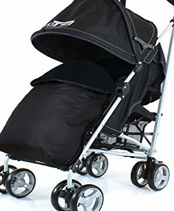 ZETA VOOOM - Black Complete With Raincover And Foot Muff Black