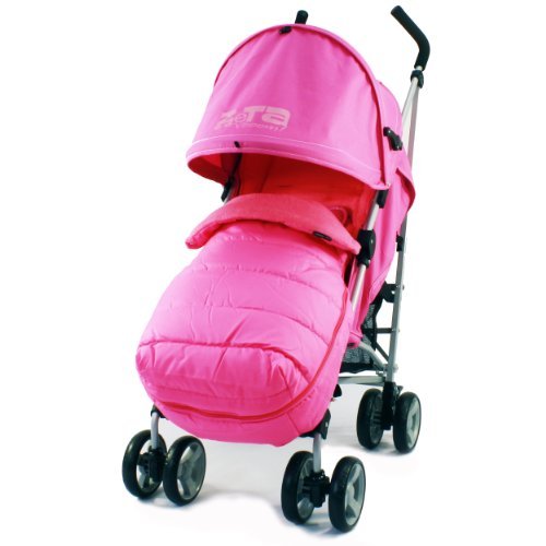 - RASPBERRY + MC Footmuff & Raincover Stroller Pushchair Buggy suitable from birth