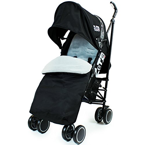 ZETA  Citi Stroller Buggy Pushchair - Black Complete With Rain Cover   Footmuff