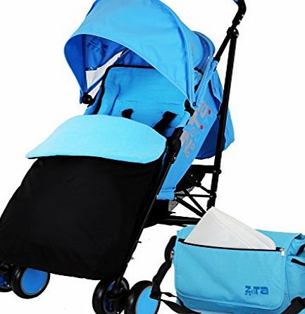 ZETA  Citi Stroller Buggy Pushchair - Ocean (Complete With Footmuff   Bag   Raincover)
