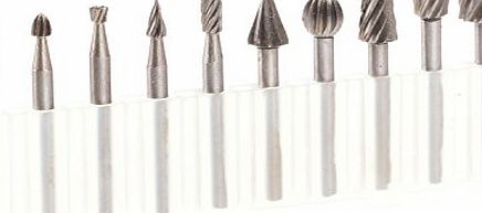 ZFE 10pcs HSS Routing Router Bits Burr Rotary Tools Suit Dremel amp; Rotary Tool, Engraving, Wood Working Tools