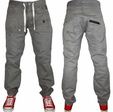 Zico Kids Boys Light Grey Zico Jeans MJT38 Designer Cuffed Tapered Chinos Size W24