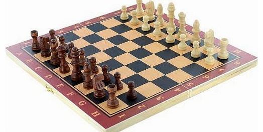 zizzi New Wooden Traditional 3 In 1 Vintage Chess Games Set Checkboard Box Board Case Shopmonk