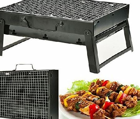 ZN Portable BBQ Grill Charcoal Barbecue Table Top Coal Collapsibl BBQ Grill for Camping Outdoor Garden