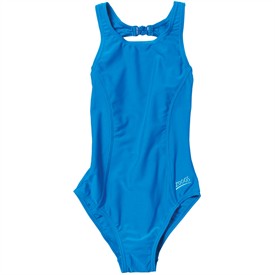 Zoggs Girls Freemantle Clipback Swimsuit Blue