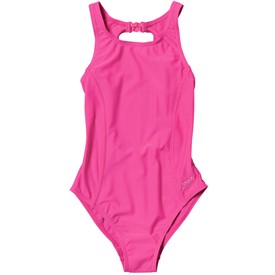 Zoggs Girls Freemantle Clipback Swimsuit Pink