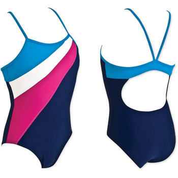 Zoggs Girls Jewel Reef Actionback Swimsuit