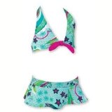 Girls Pebble Beach Skirted Bikini - Green