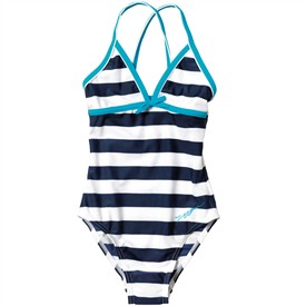 Zoggs Girls Seaford X-Back Swimsuit Navy
