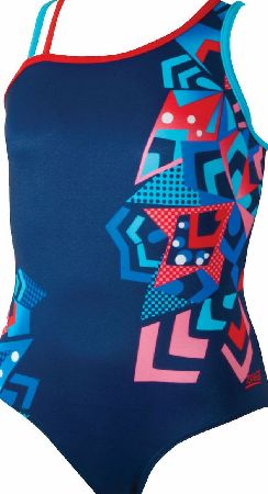 Zoggs Girls Squad Code Crossback Swimsuit AW15