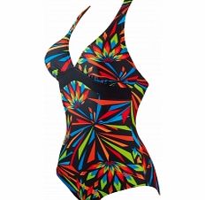 Zoggs Neon Tribal Plunge Ladies Swimsuit