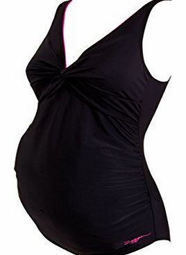 Womens Hayman Tankini Maternity Swimsuit - Black, 44 Inch/Size 20