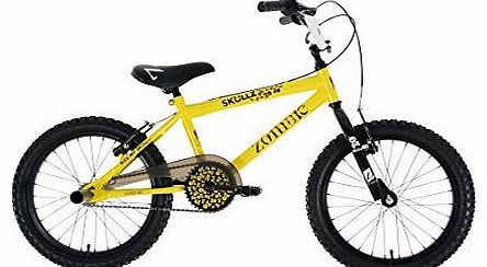 Boys Skullz BMX Bike - Yellow/Black, 6 Years
