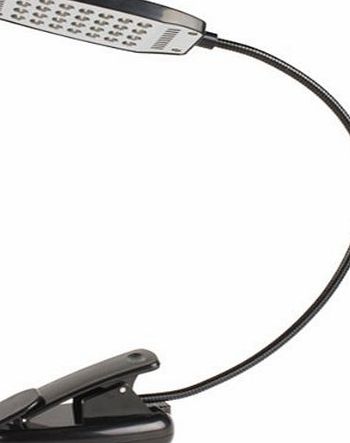 Zonman New USB 28 LED Light Clip on Reading Desk Table Lamp Battery for Pc Laptop (Black)