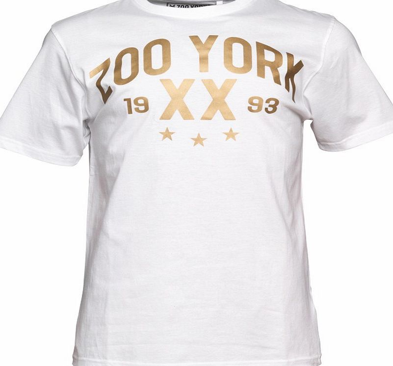 Mens Yankee Text Logo T-Shirt White