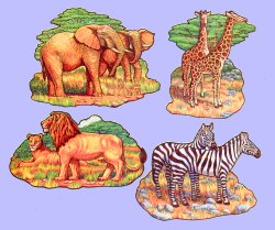 Zoo / Wild / Safari animal - 16inch - cutout - assorted