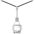 Love Plug Stainless Steel Pendant w/Lace