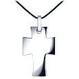 Zable - Stainless Steel Cross Pendant w/Lace