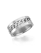 Zo Dark - Central Chain Stainless Steel Band Ring