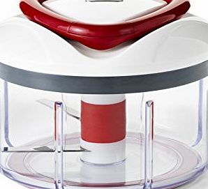 Zyliss EasyPull Manual Food Processor, 750 ml - White/Grey/Red